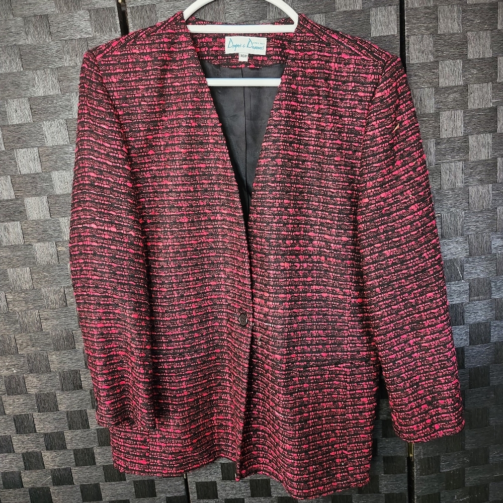 Drapers And Damons Elegant Women's Pink and Black Jacket